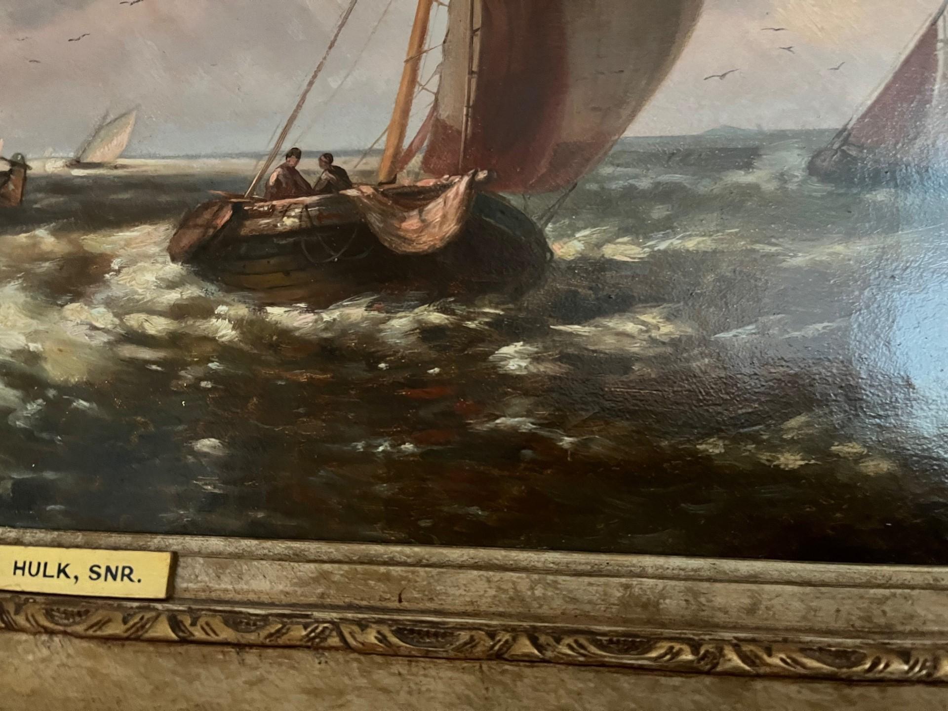 Peinture à l'huile « Shipping Off the Dutch Coast » en vente 3