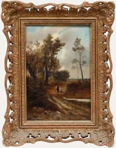 Abraham Hulk Jr. (1851-1922) - Late 19th Century Oil, An Autumnal Walk