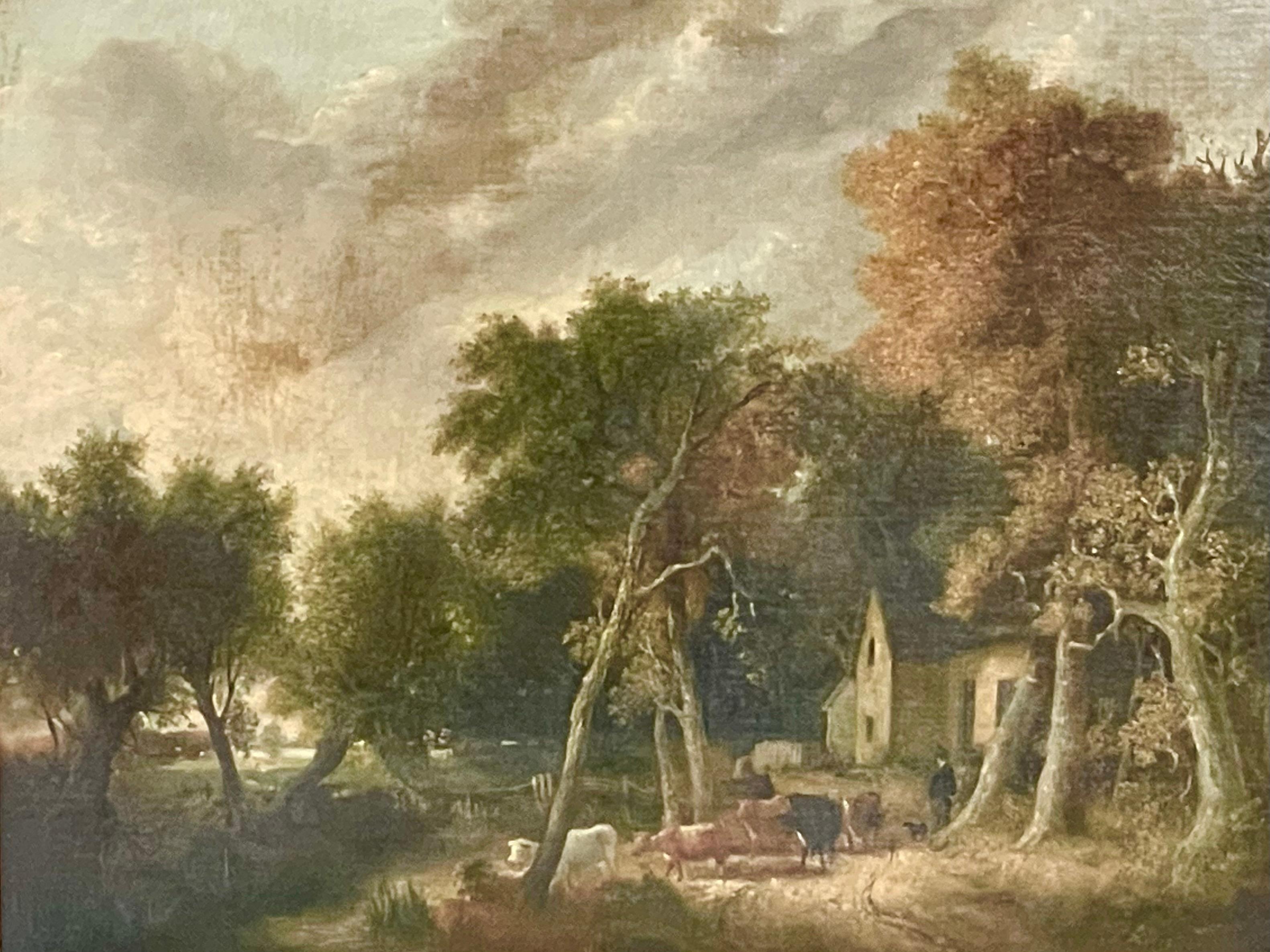 Country Cottage - Painting by Abraham Hulk the Younger