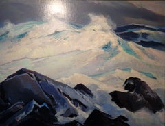 Russian American Impressionist Artist Abraham J Bogdanov oil paintingThe Squall