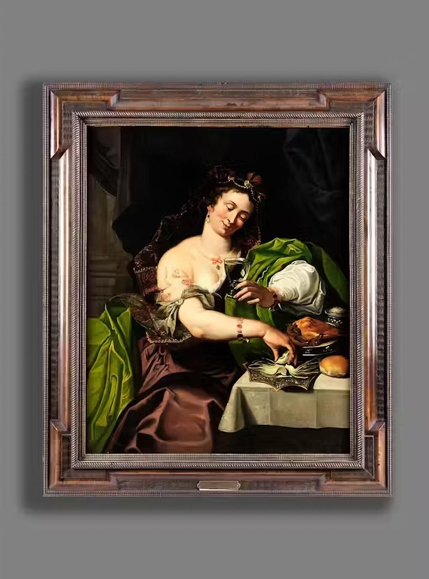 Primo XVII secolo di Abraham Janssens La zingara Olio su tela Arte antica in vendita 1