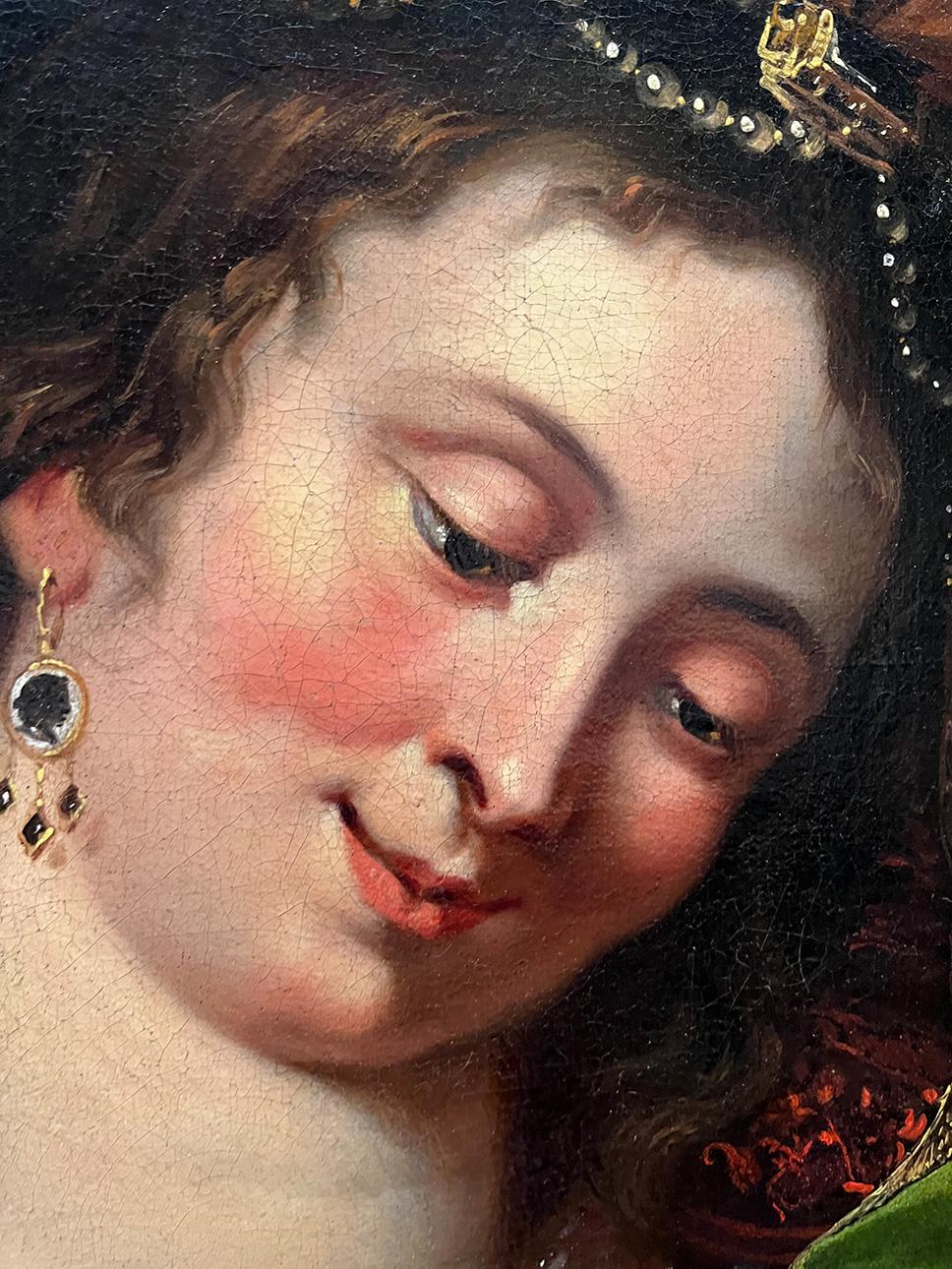 Principios del siglo XVII por Abraham Janssens El gitano Óleo sobre lienzo Arte del Viejo Maestro en venta 6