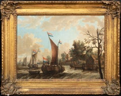 Dutch Ships On The River, 17th Century