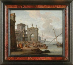 Mediterranean Capriccio,  Oil on canvas by Abraham Storck, circa 1680