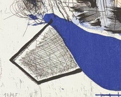 Untitled I Abstract Etching by Abraham LaCalle, 2004, 15x12.5 in