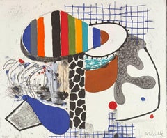 Untitled I Abstract Etching by Abraham LaCalle, 2004, 15x12.5 in
