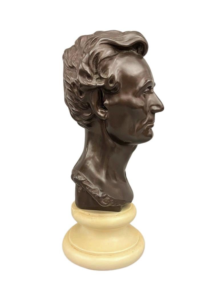 Abraham Lincoln Bronze Bust, after Leonard W. Volk, 20th Century In Good Condition In Colorado Springs, CO