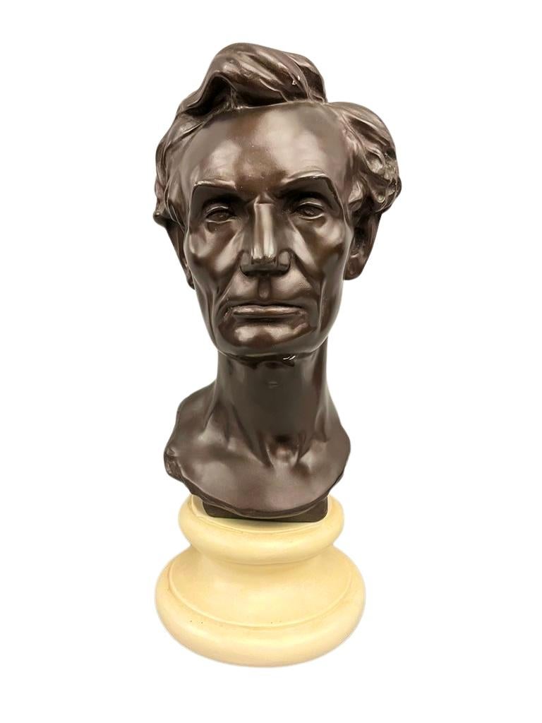 Abraham Lincoln Bronze Bust, after Leonard W. Volk, 20th Century 1