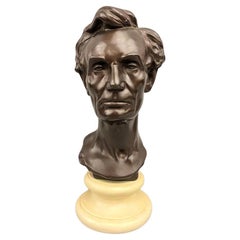 Abraham Lincoln Bronze Bust, after Leonard W. Volk, 20th Century