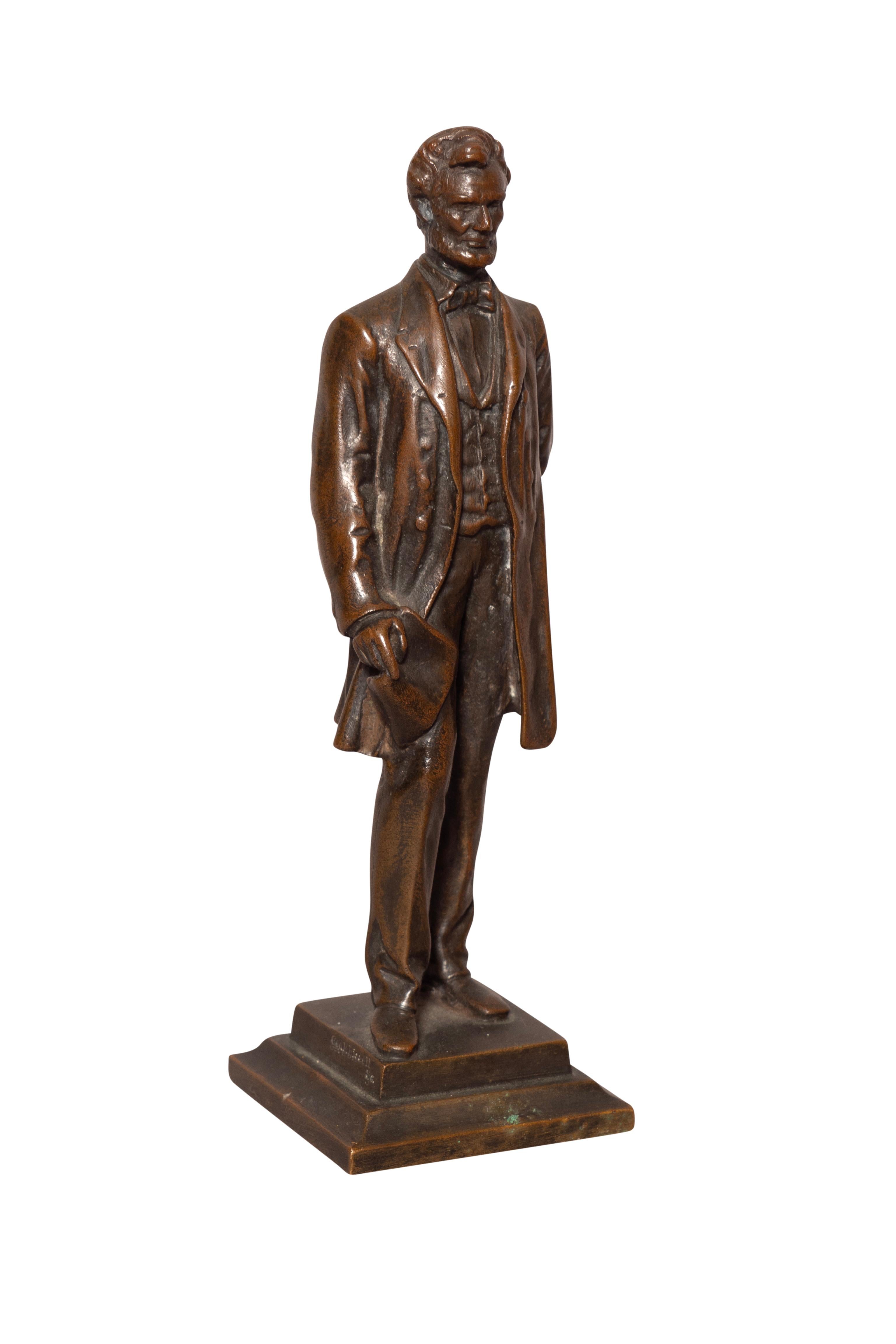 Américain Bronze Abraham Lincoln par George E Bissell en vente