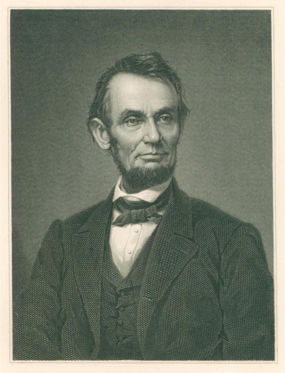 American Abraham Lincoln Engraving, after Mathew Brady, 1881 For Sale