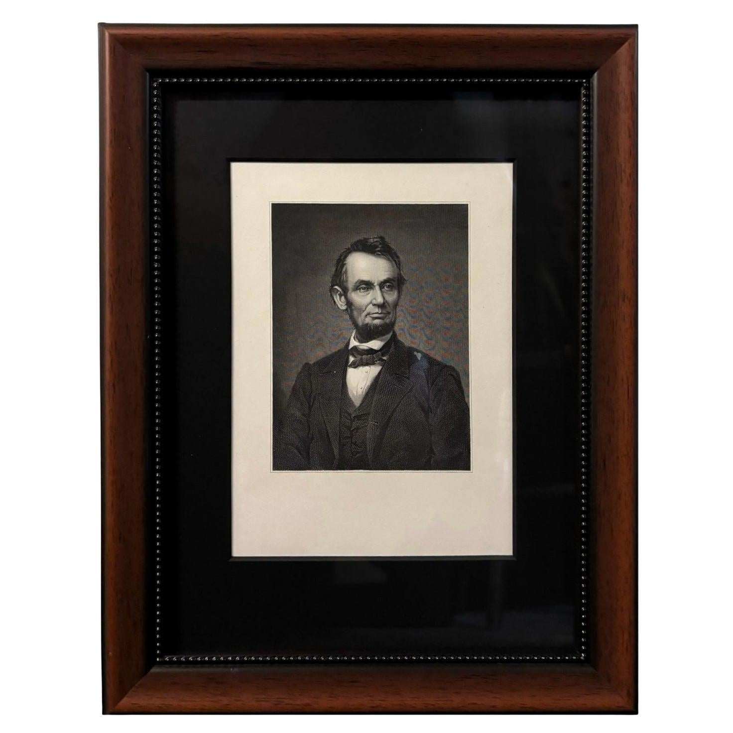Abraham Lincoln Engraving, after Mathew Brady, 1881 For Sale