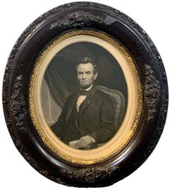 "Abraham Lincoln" Oval Portrait Lithograph, Late 19th Century