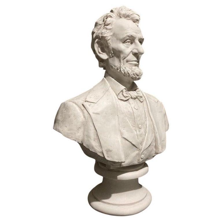 Inglese Scultura con busto ritratto di Abraham Lincoln, 20° secolo in vendita