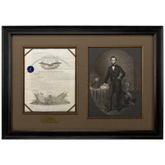 Antique Abraham Lincoln Signed Presidential Civil War Military Appointment, circa 1864