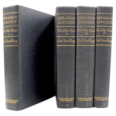 Abraham Lincoln: The War Years by Carl Sandburg, Four Vol Set, First Trade Ed.