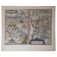 Mapa del atlas de Abraham Ortelius, coloreado a mano, «Gallia Narbonensis», hacia 1600