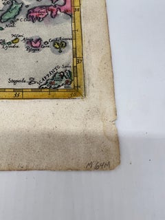 Mappa della Grecia di Abraham Ortelius, incisione colorata a mano del 1579 circa