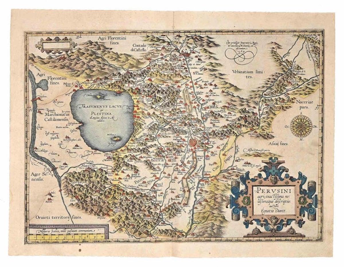 Collection of 110 original etchings by Abraham Ortelius, 1584, with coeval hand watercoloring.

From the series 