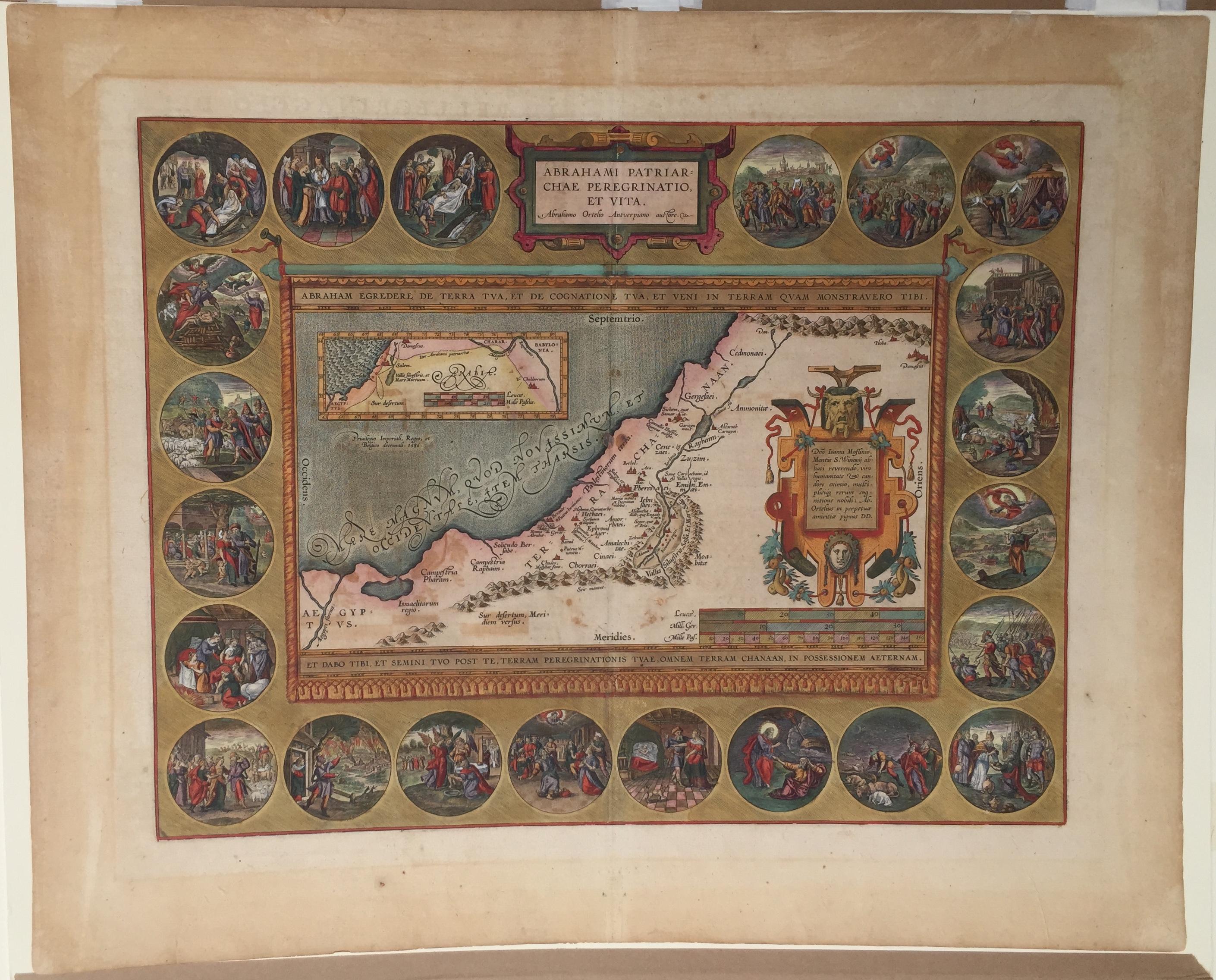 HOLY LAND Original Engraved Map   1