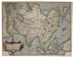 Map of Asia - Original Etching by Abraham Ortelius - 1584