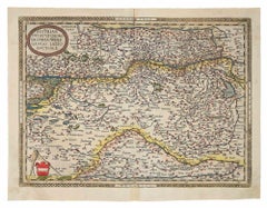Map of Austria - Original Etching by Abraham Ortelius - 1584