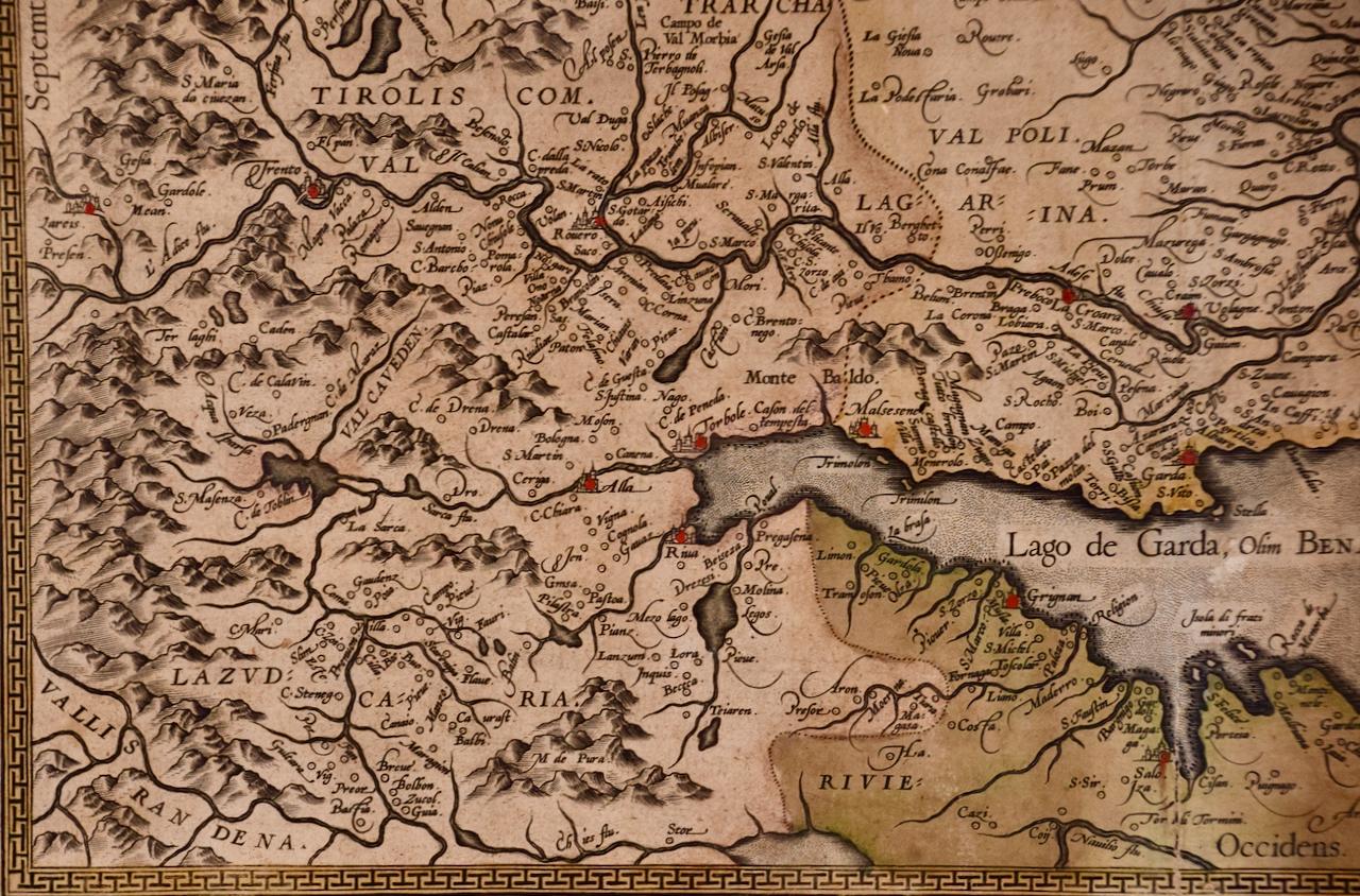 Northern Italy: A 16th Century Hand-colored Map by Abraham Ortelius For Sale 6