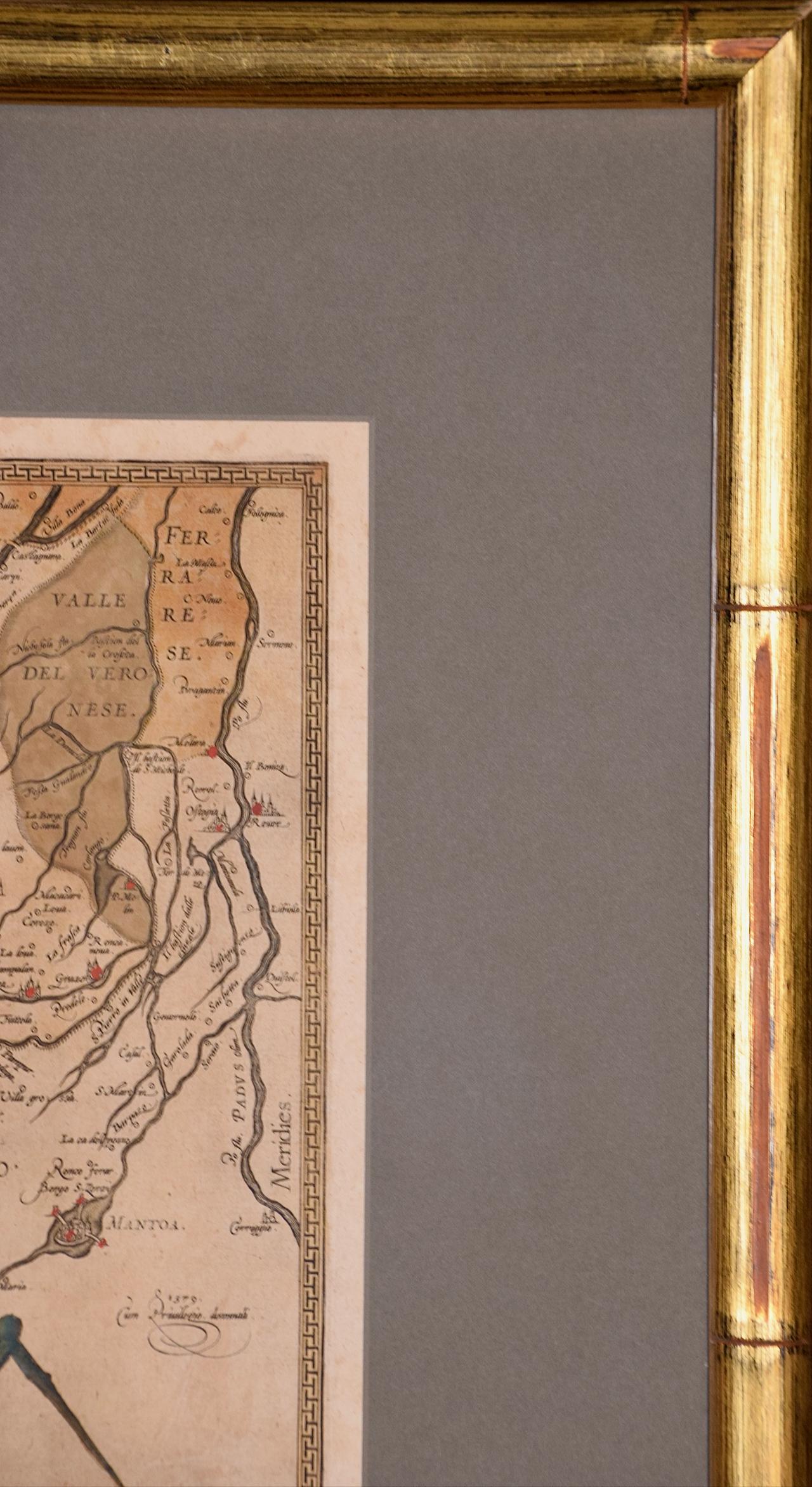 Italie du Nord : carte colorée à la main du XVIe siècle par Abraham Ortelius en vente 11