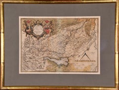 Italie du Nord : carte colorée à la main du XVIe siècle par Abraham Ortelius