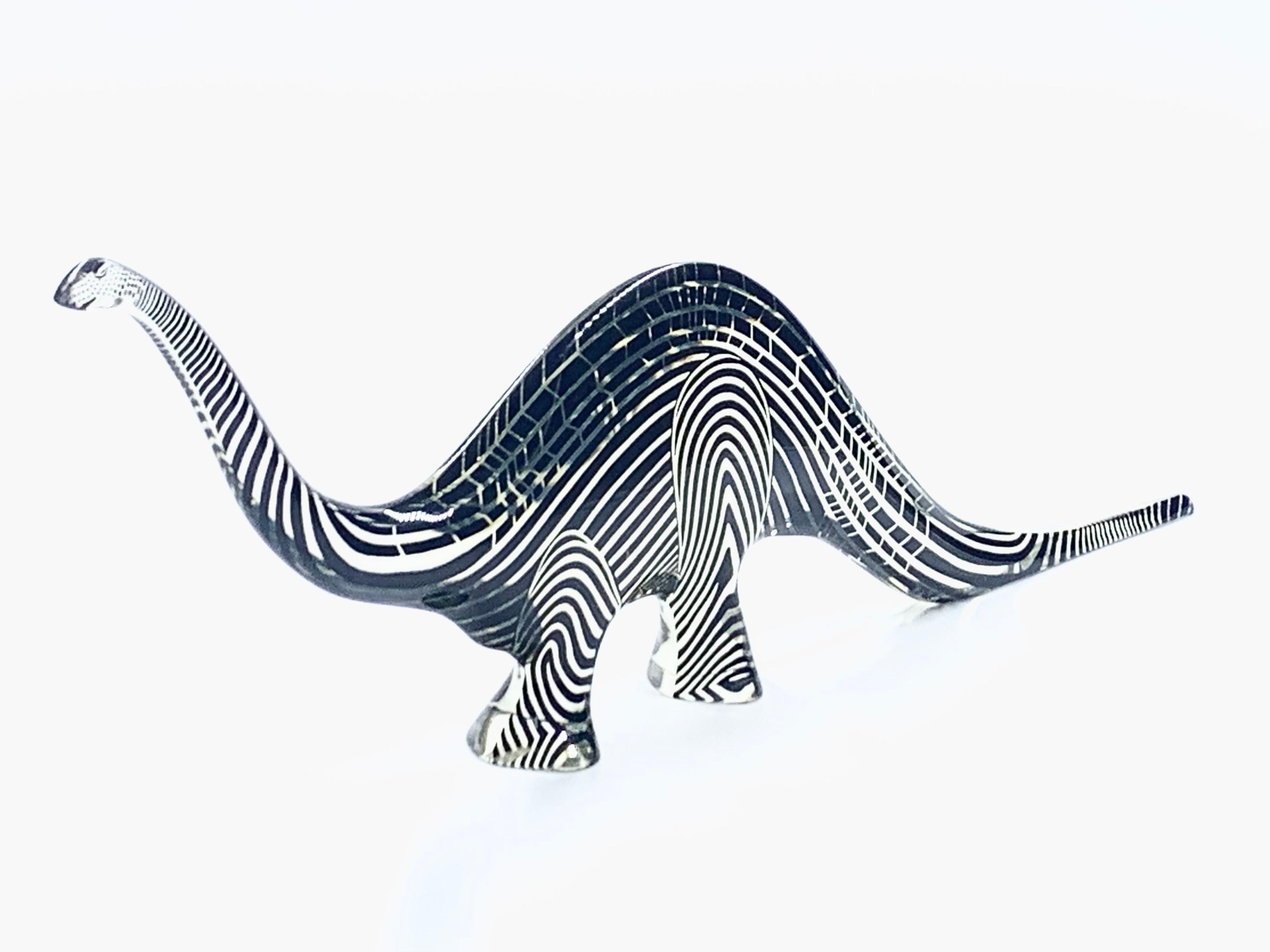 Brazilian Abraham Palatnik, a very rare Brontosaurus, in black, Brazil, c.1970.