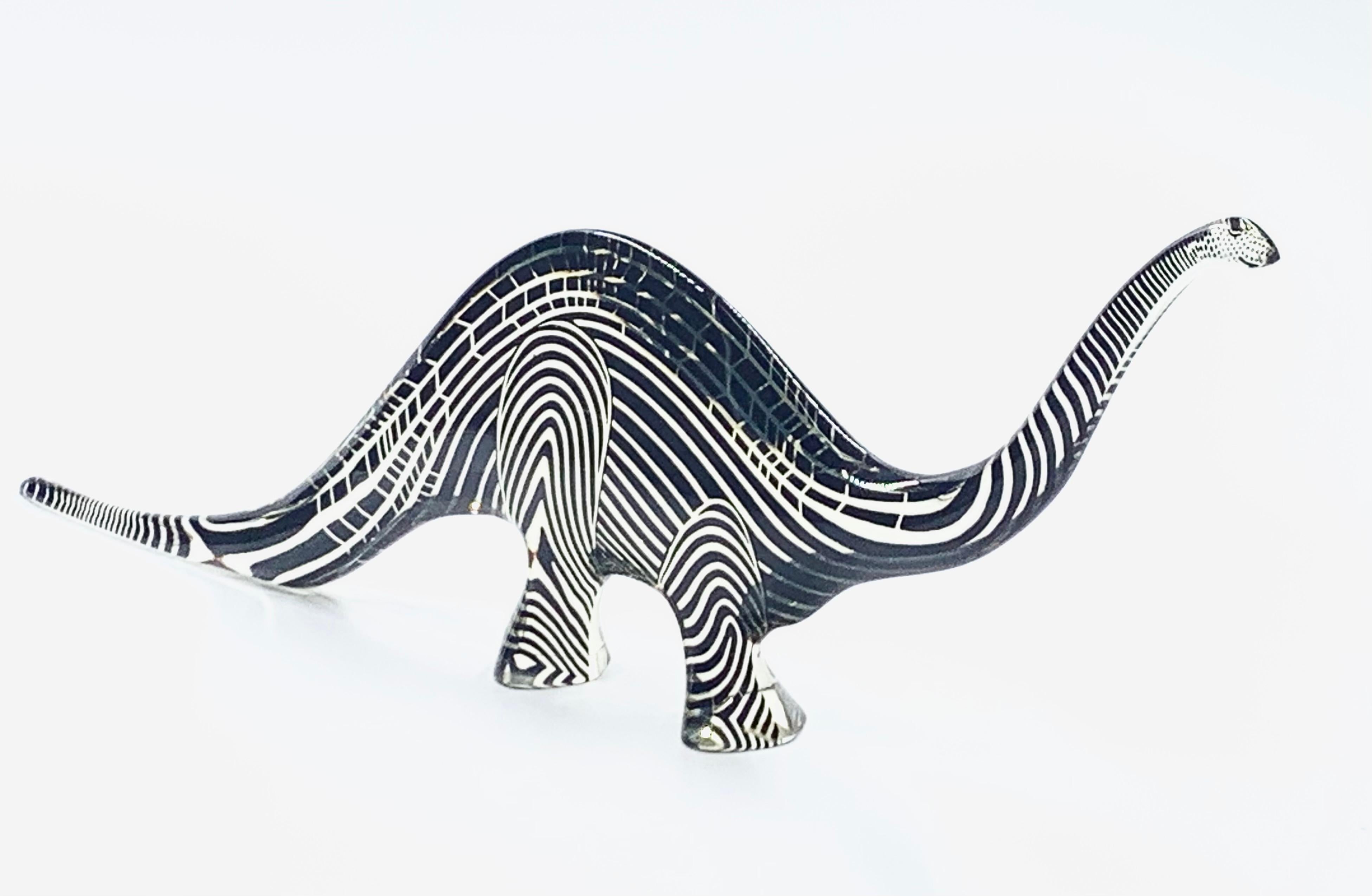 Late 20th Century Abraham Palatnik, a very rare Brontosaurus, in black, Brazil, c.1970.