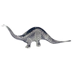 Abraham Palatnik, ein sehr seltener Brontosaurus, schwarz, Brasilien, um 1970.