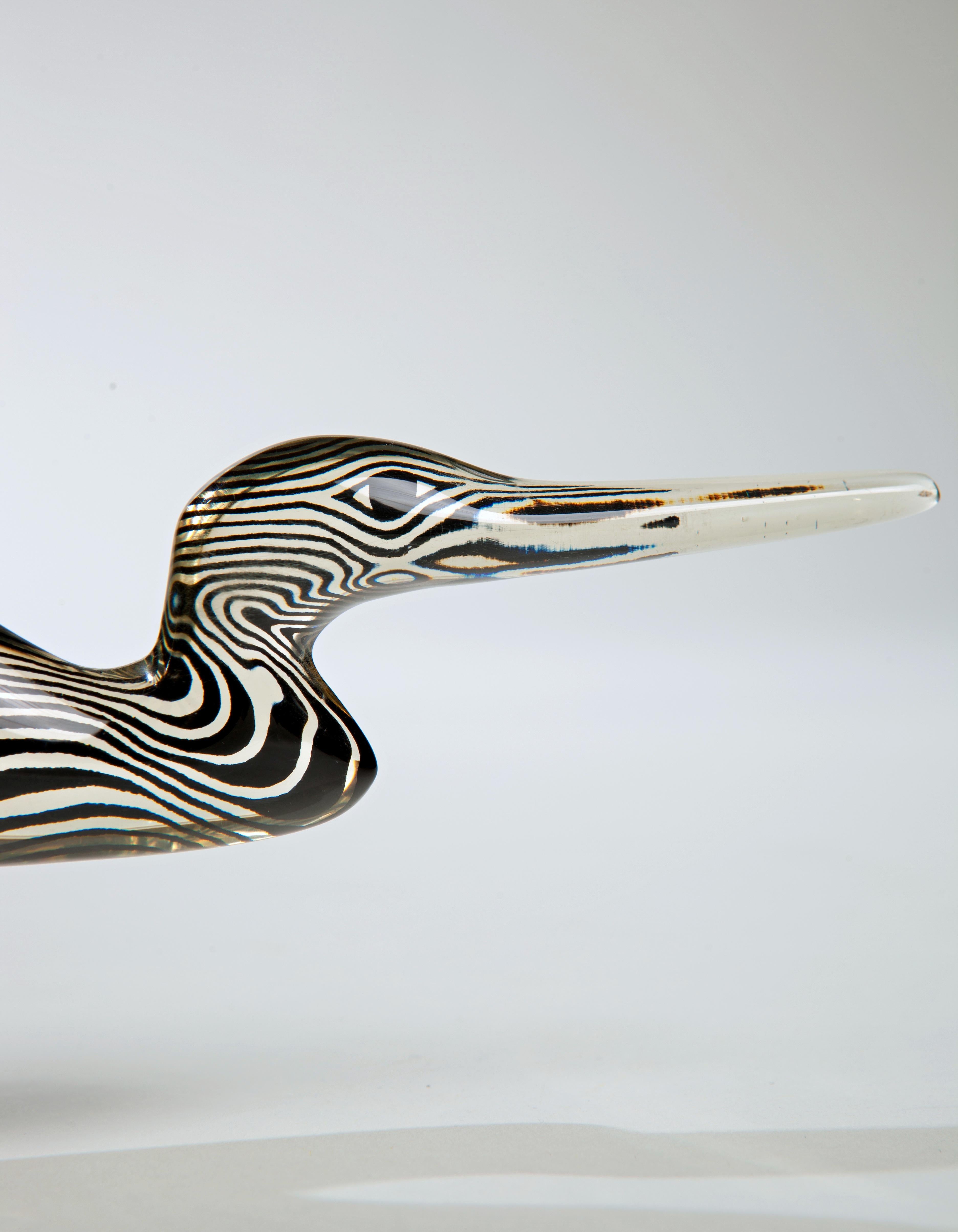 Fun and oh so very 1970s sculpture by Brazilian artist Abraham Palatnik (1928-2020). Lots of personality can be found in this duck in flight.

Palatnik is widely considered one of the most important Latin American abstract artists for his visually