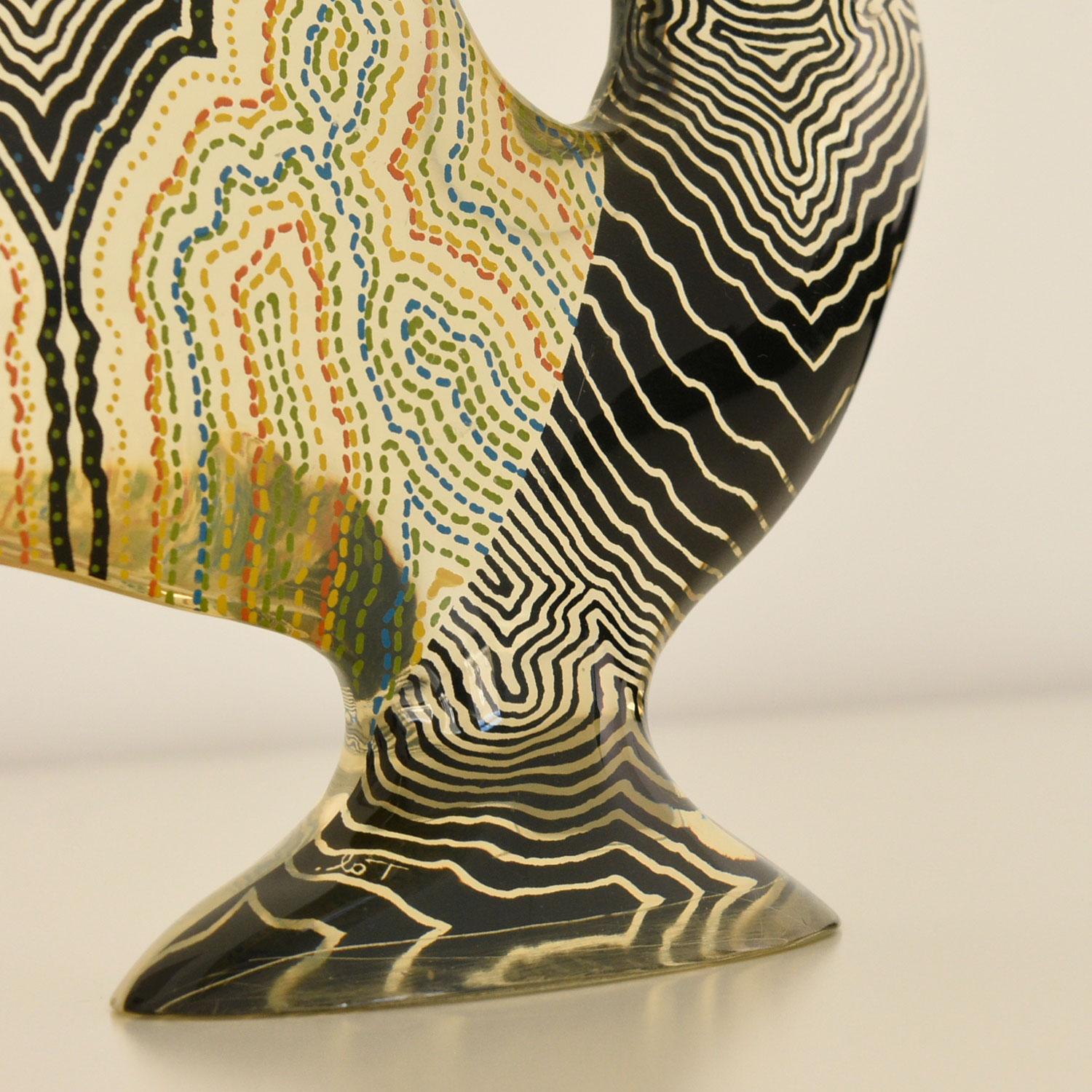 Abraham Palatnik Acrylic Rooster Figurine For Sale 8