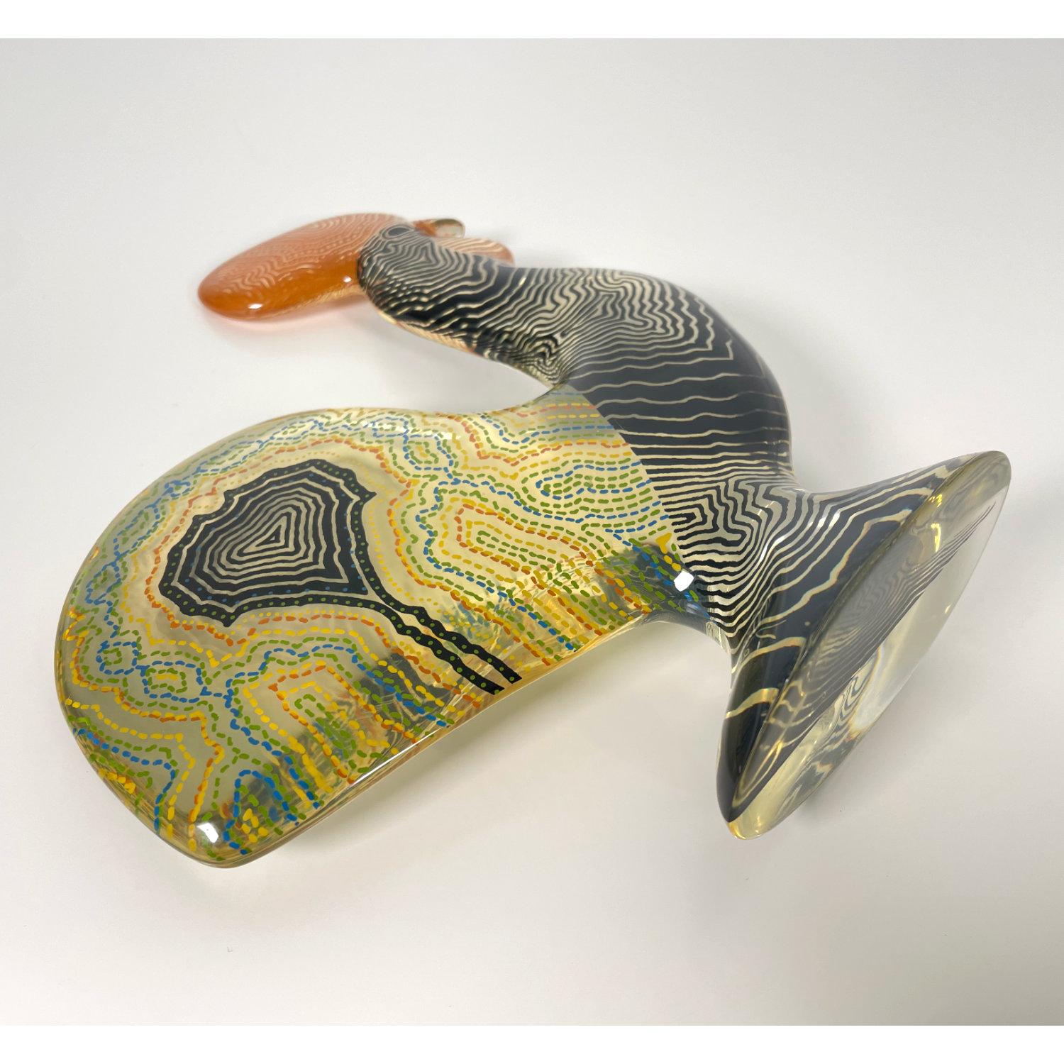 Abraham Palatnik Acrylic Rooster Figurine In Good Condition For Sale In Chattanooga, TN