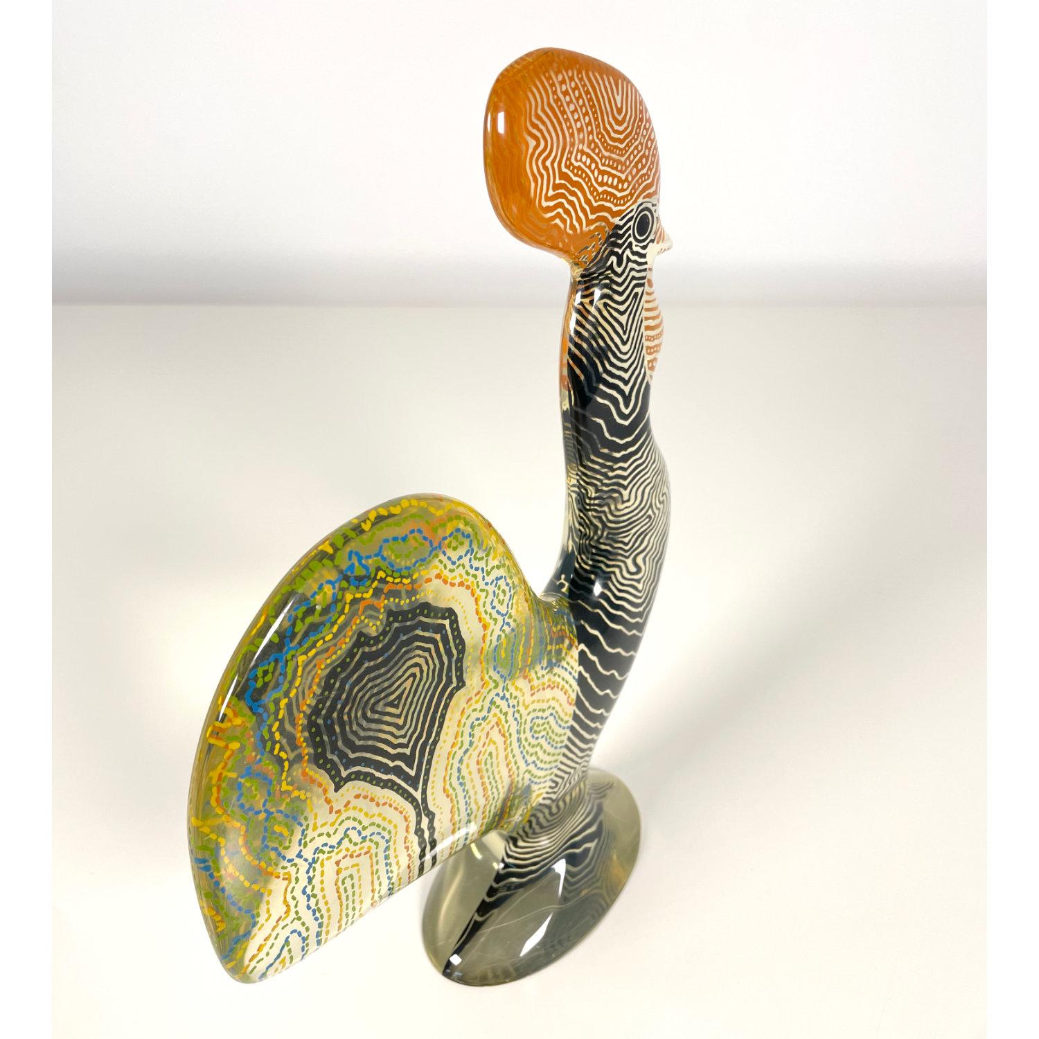 Abraham Palatnik Acrylic Rooster Figurine For Sale 3