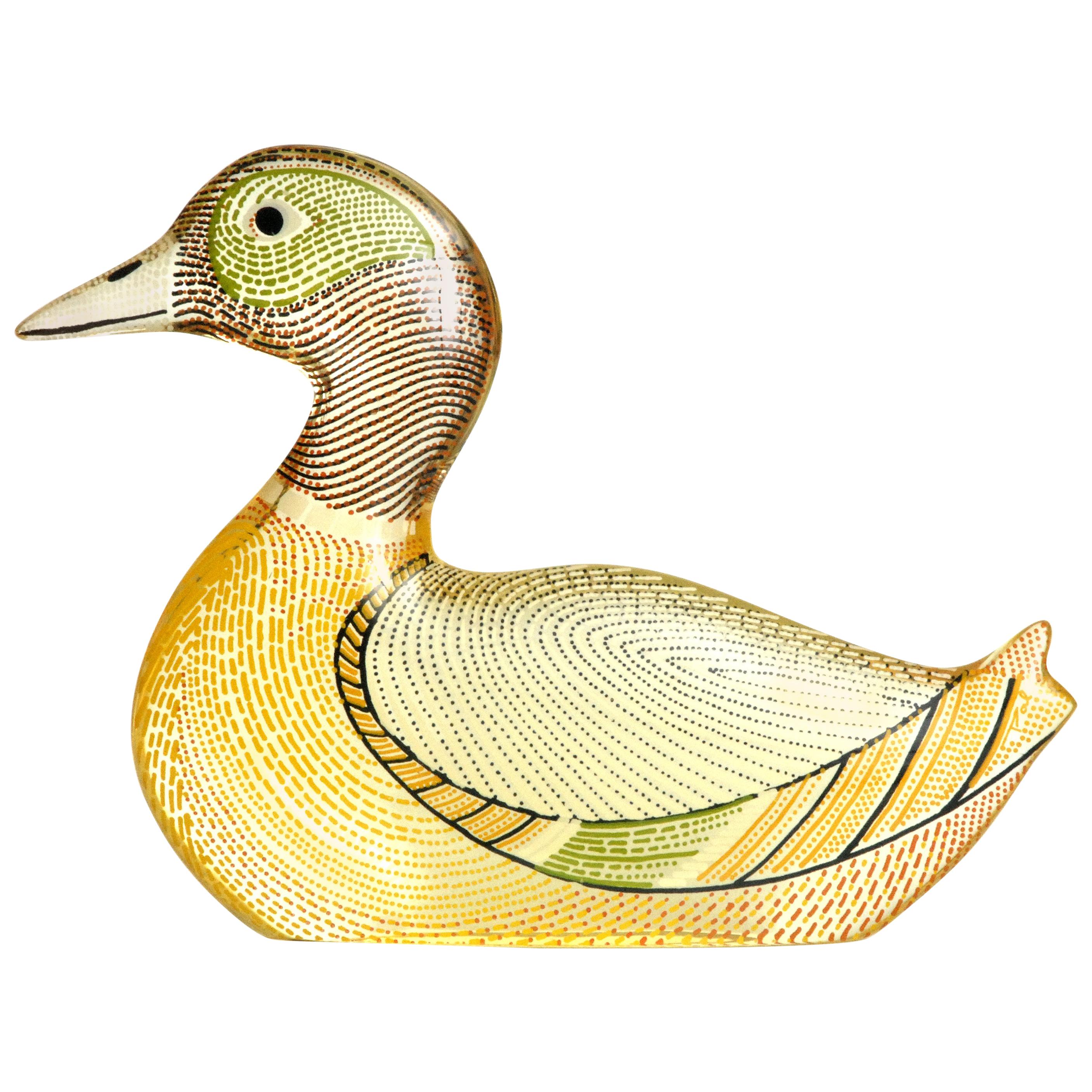 Abraham Palatnik Brazil Lucite Colored Duck, circa 1970