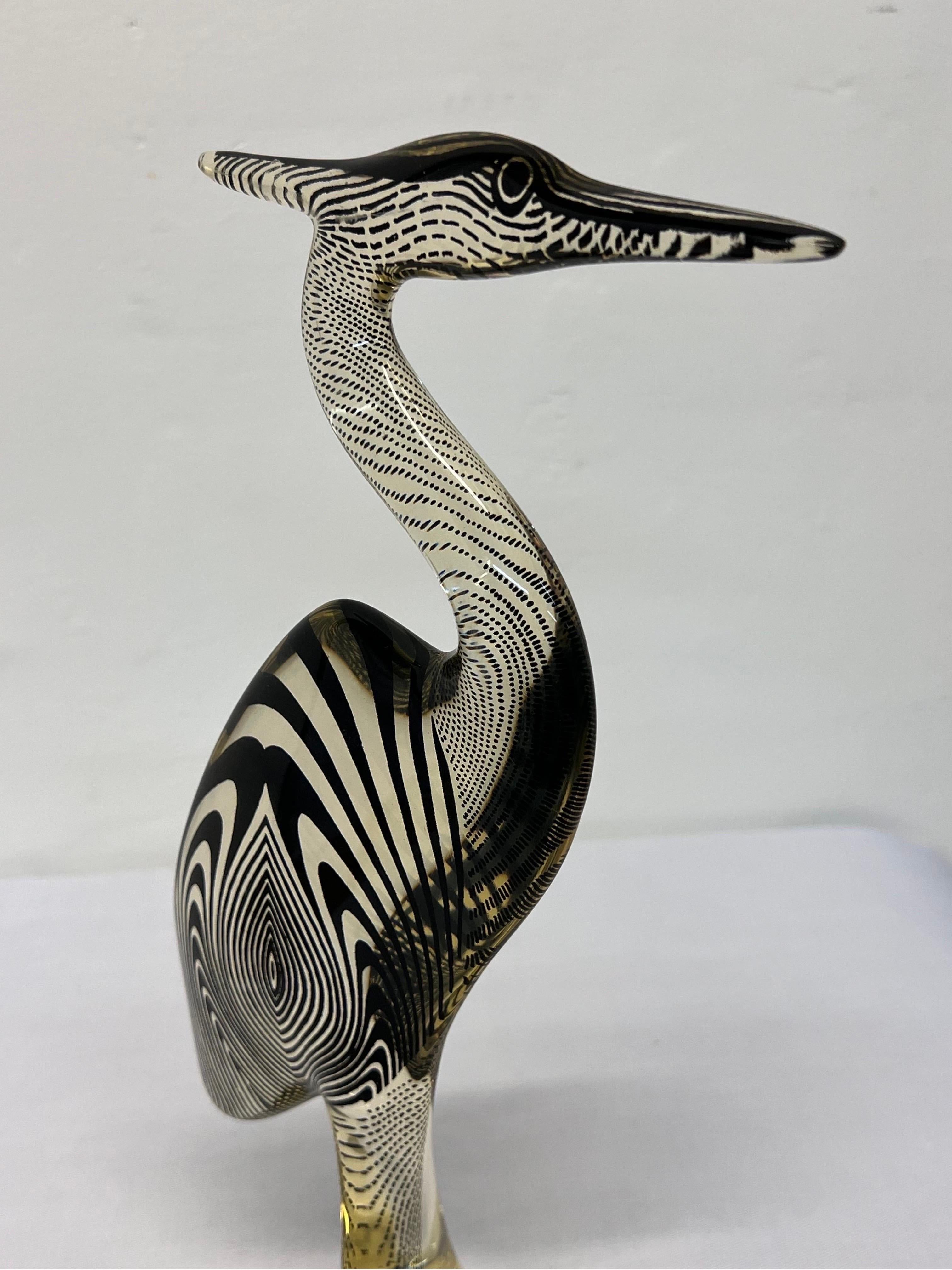 Abraham Palatnik Kinetic Resin Heron Sculpture, Brazil, 1960s 4