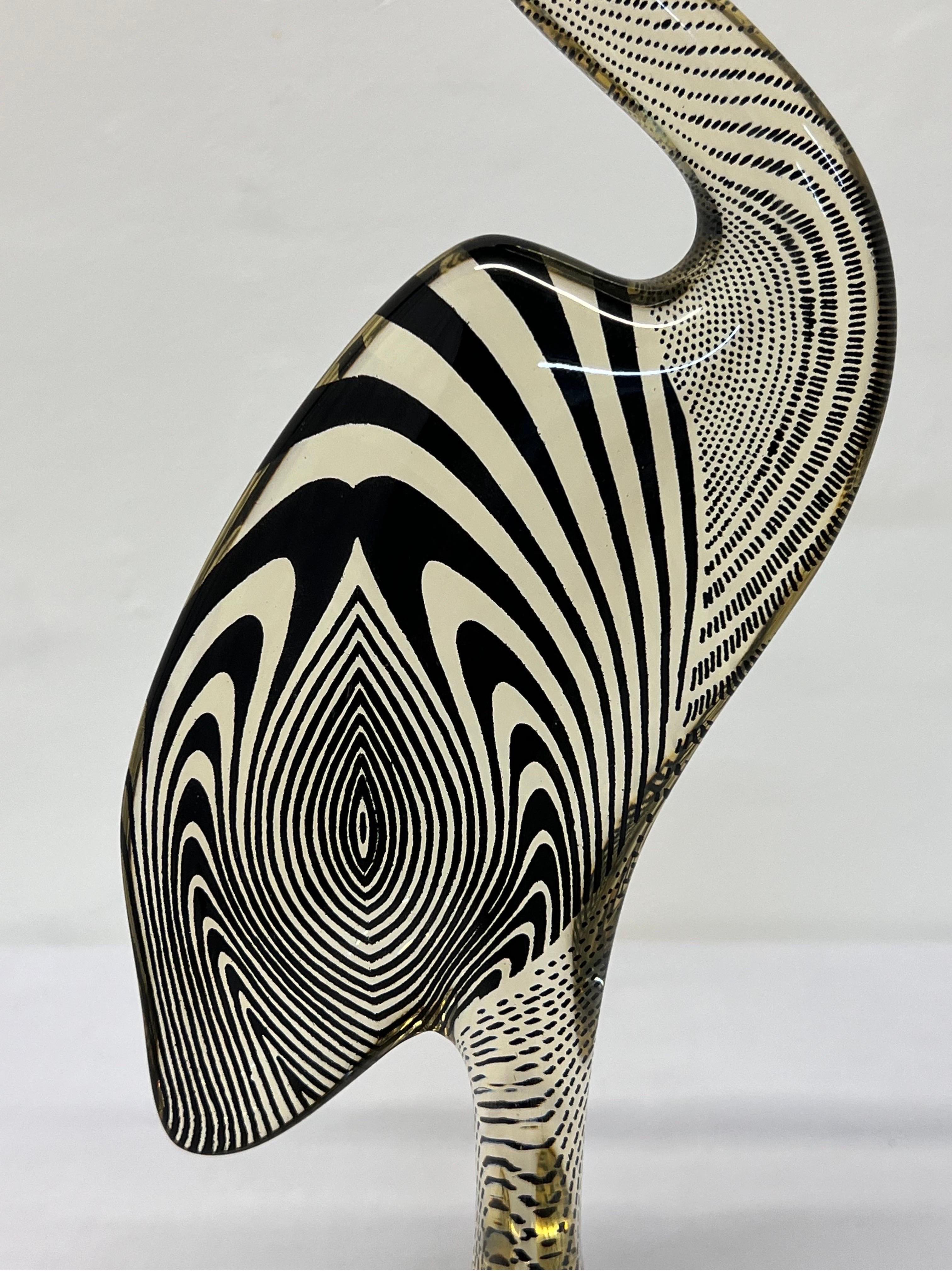 Abraham Palatnik Kinetic Resin Heron Sculpture, Brazil, 1960s 5