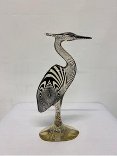 Abraham Palatnik Kinetic Resin Heron Sculpture, Brazil, 1960s