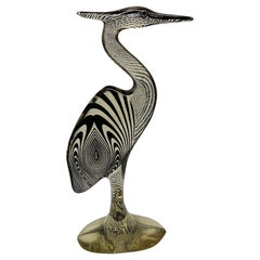 Abraham Palatnik Kinetic Resin Heron Sculpture, Brazil, 1960s