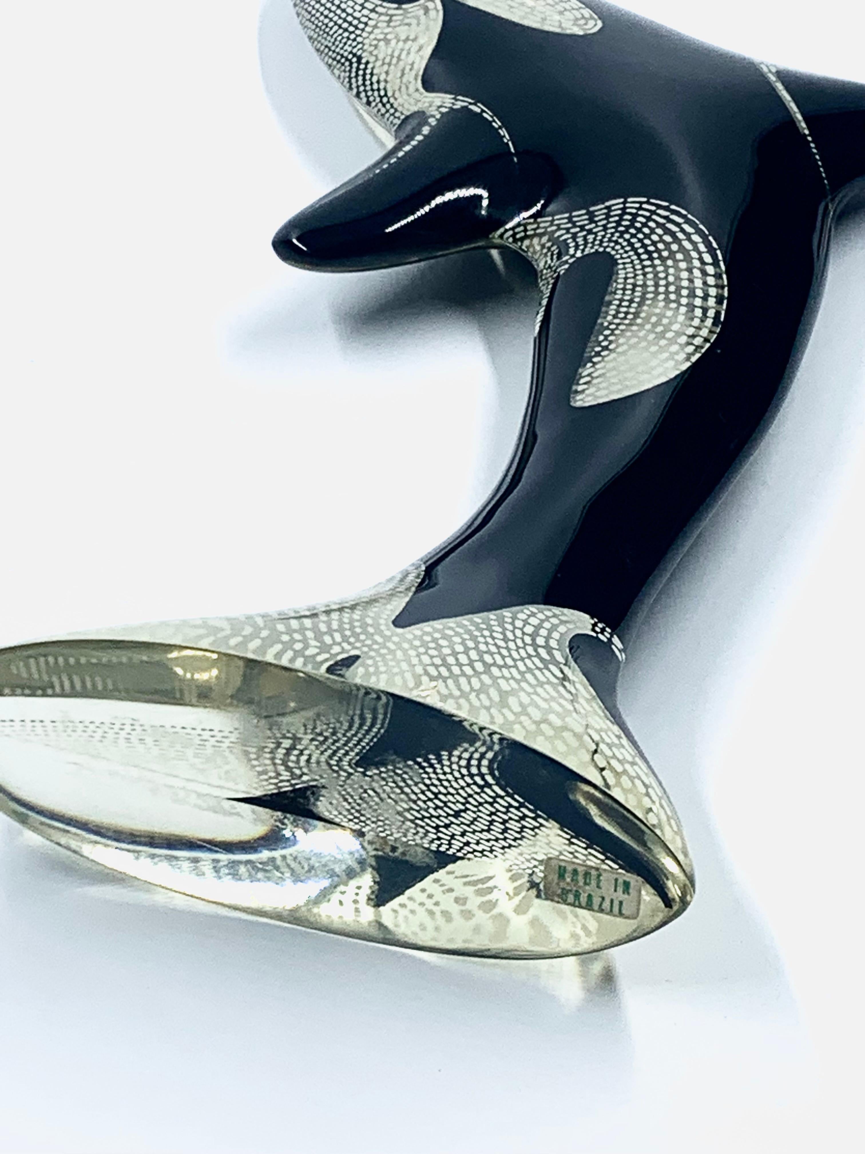 Lucite Abraham Palatnik, large lucite Orca, Brazil, c.1970.