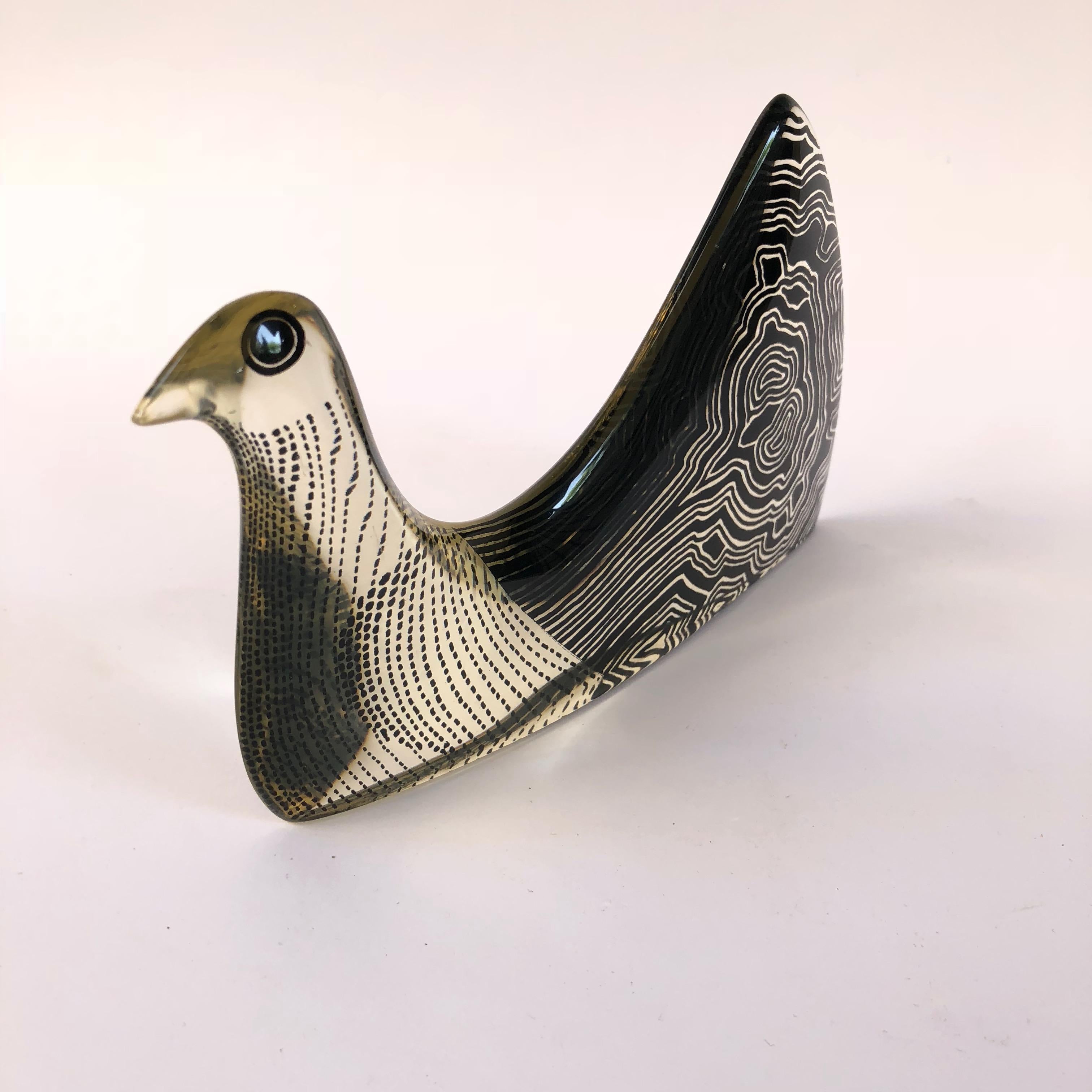 Mid-Century Modern Abraham Palatnik Lucite Acrylic Sculpture Doves Bird Brazil, 1970s