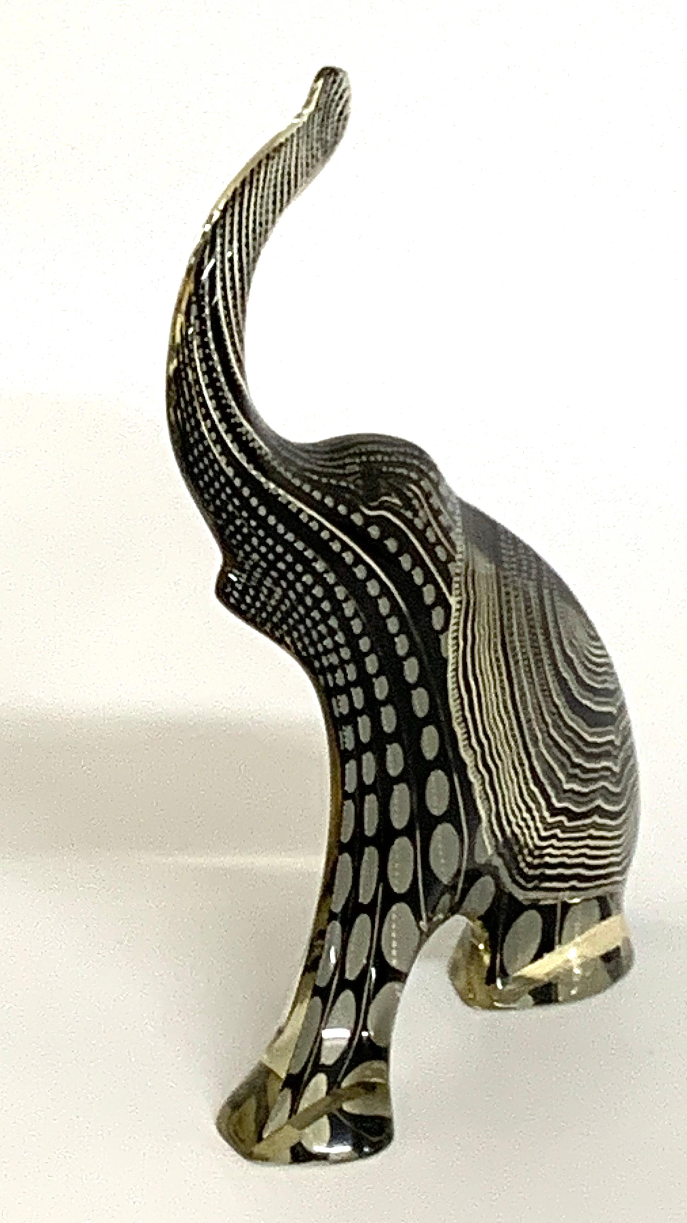 Mid-Century Modern Abraham Palatnik Lucite Black Elephant Brazil, c1970 For Sale