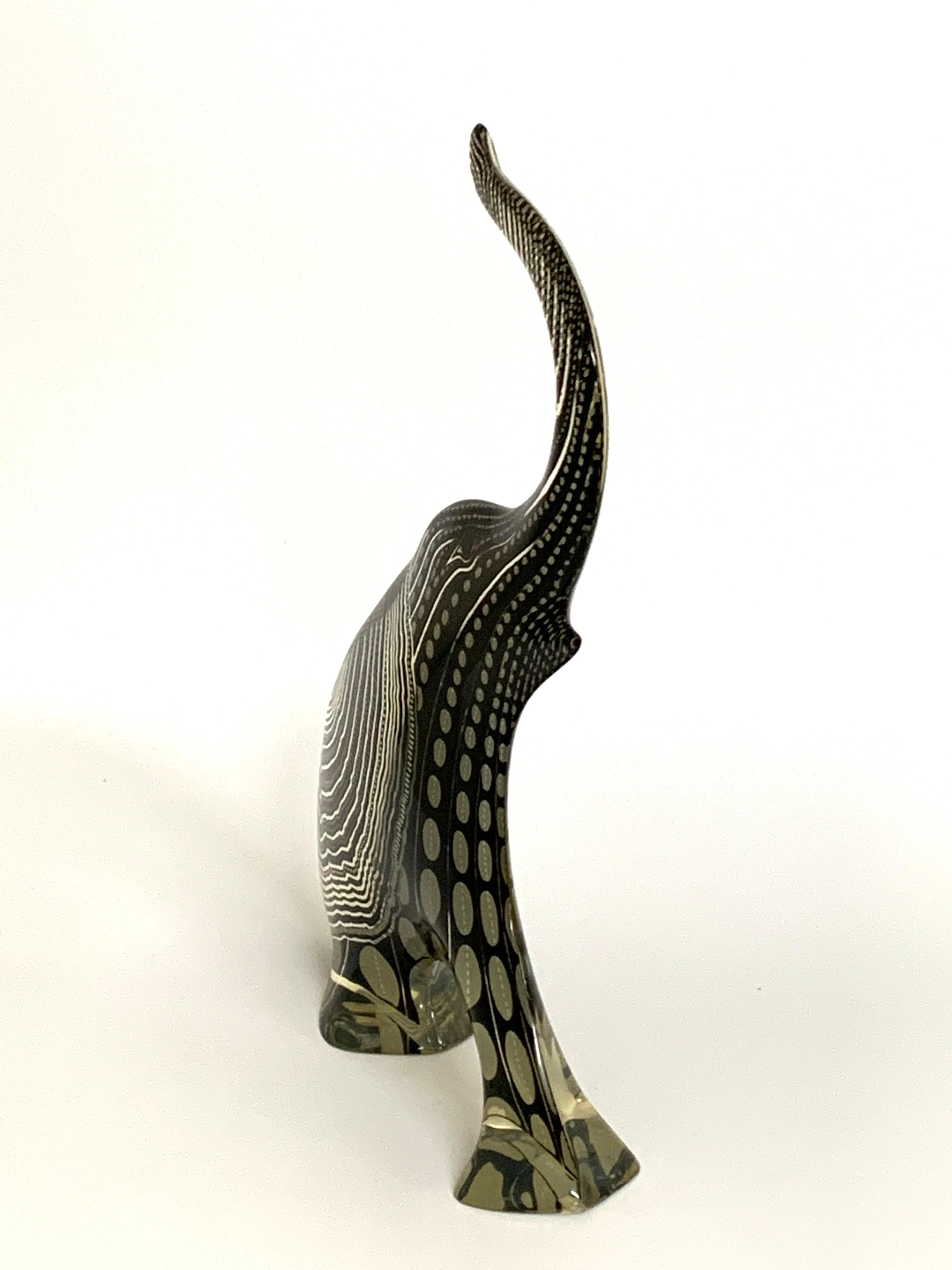 Abraham Palatnik Elefante negro de lucita, Brasil, c1970 en Bueno estado para la venta en Pymble, NSW