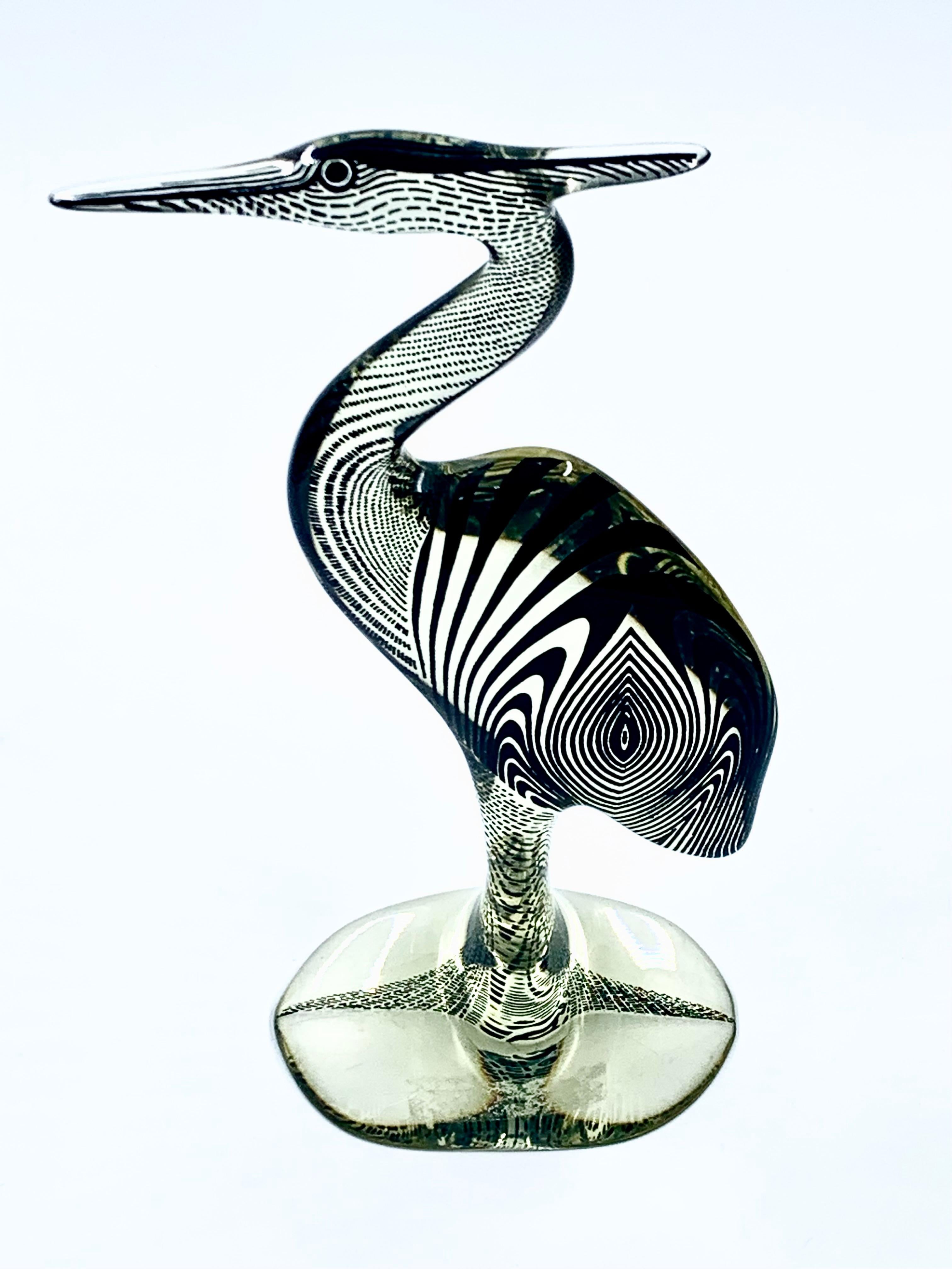 A large Palatnik lucite Heron in black, signed in the piece, ‘Pal’.
In excellent condition from the 1970’s.
It retains its paper label ‘ Made in Brazil.