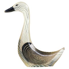 Vintage Abraham Palatnik Lucite Optic Art Swan Sculpture