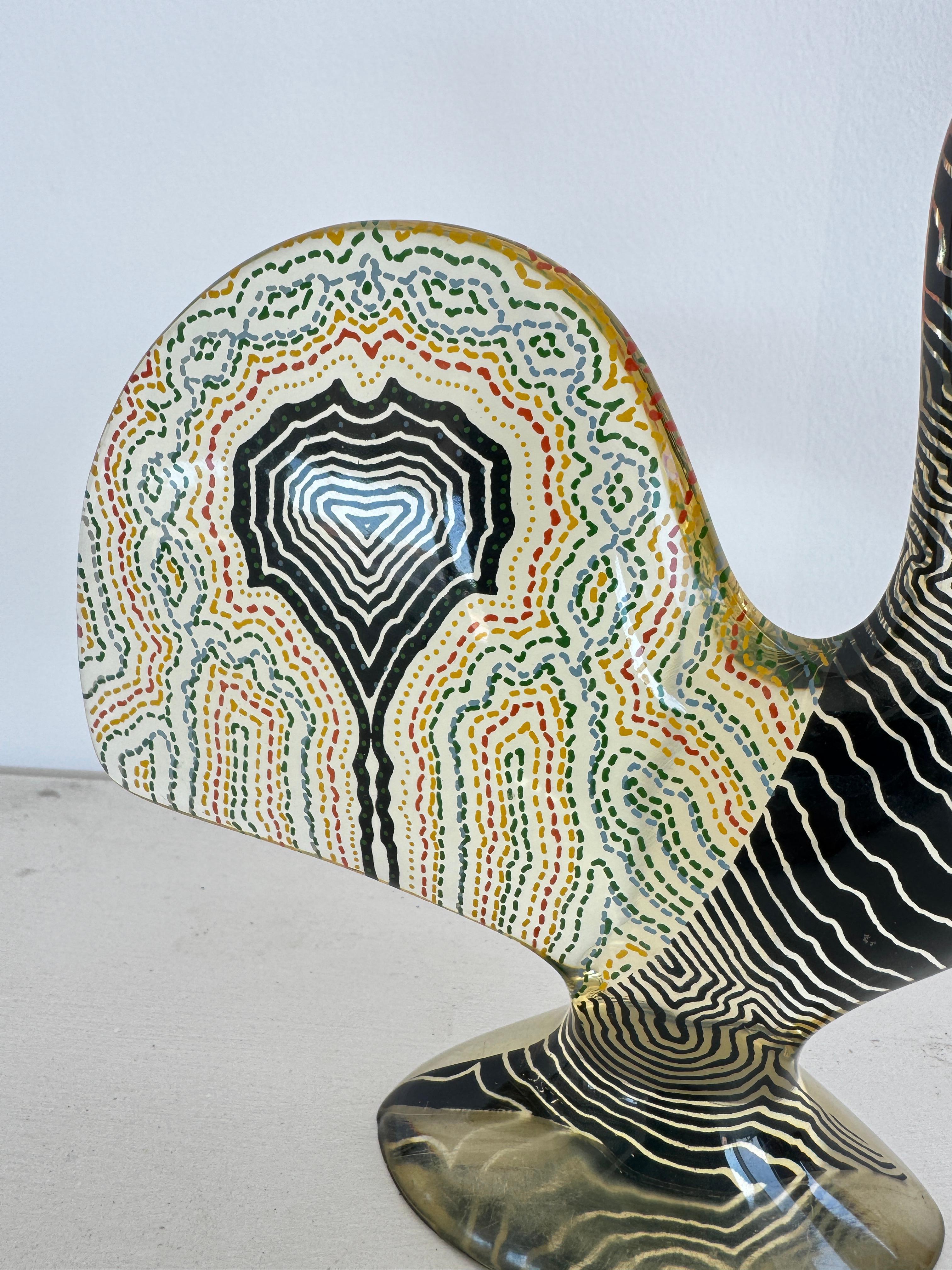 Abraham Palatnik Modernist Rooster Skulptur aus mehrfarbigem Acrylharz, Brasilien im Angebot 5