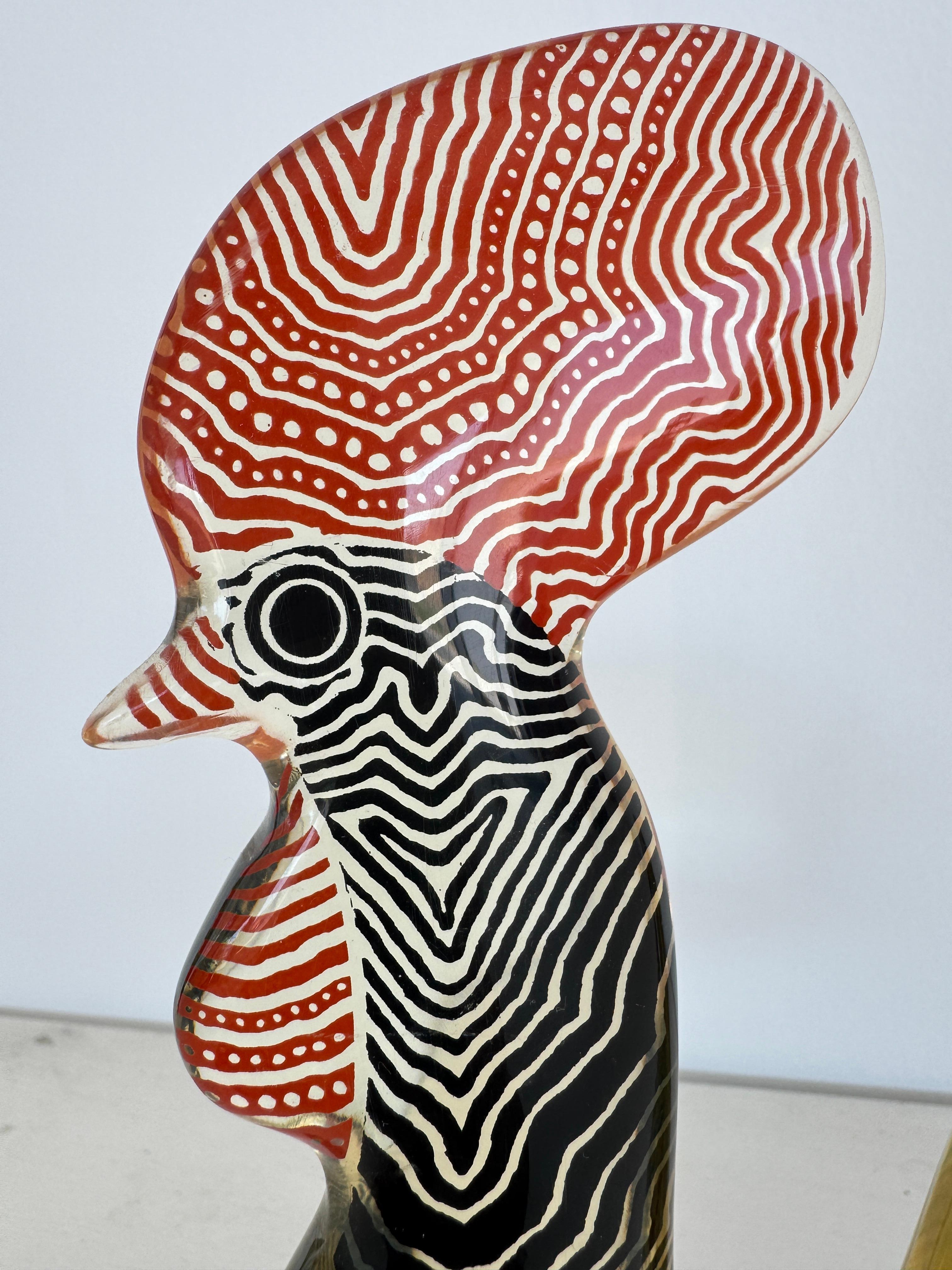 Abraham Palatnik Modernist Rooster Skulptur aus mehrfarbigem Acrylharz, Brasilien im Angebot 10