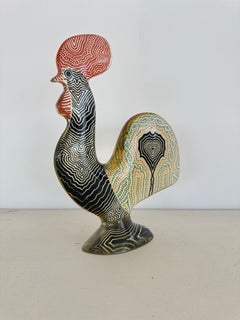 Abraham Palatnik Modernist Rooster Skulptur aus mehrfarbigem Acrylharz, Brasilien